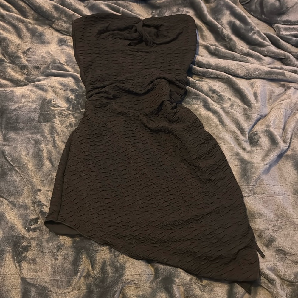 SHEIN black strapless dress